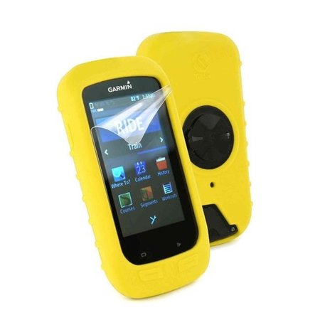 ASHTEAD RETAIL & WHOLESALE Tuff Luv H3-51 Silicone Gel Skin Case Cover for Garmin Edge 1000 & Screen Protector; Yellow H3_51